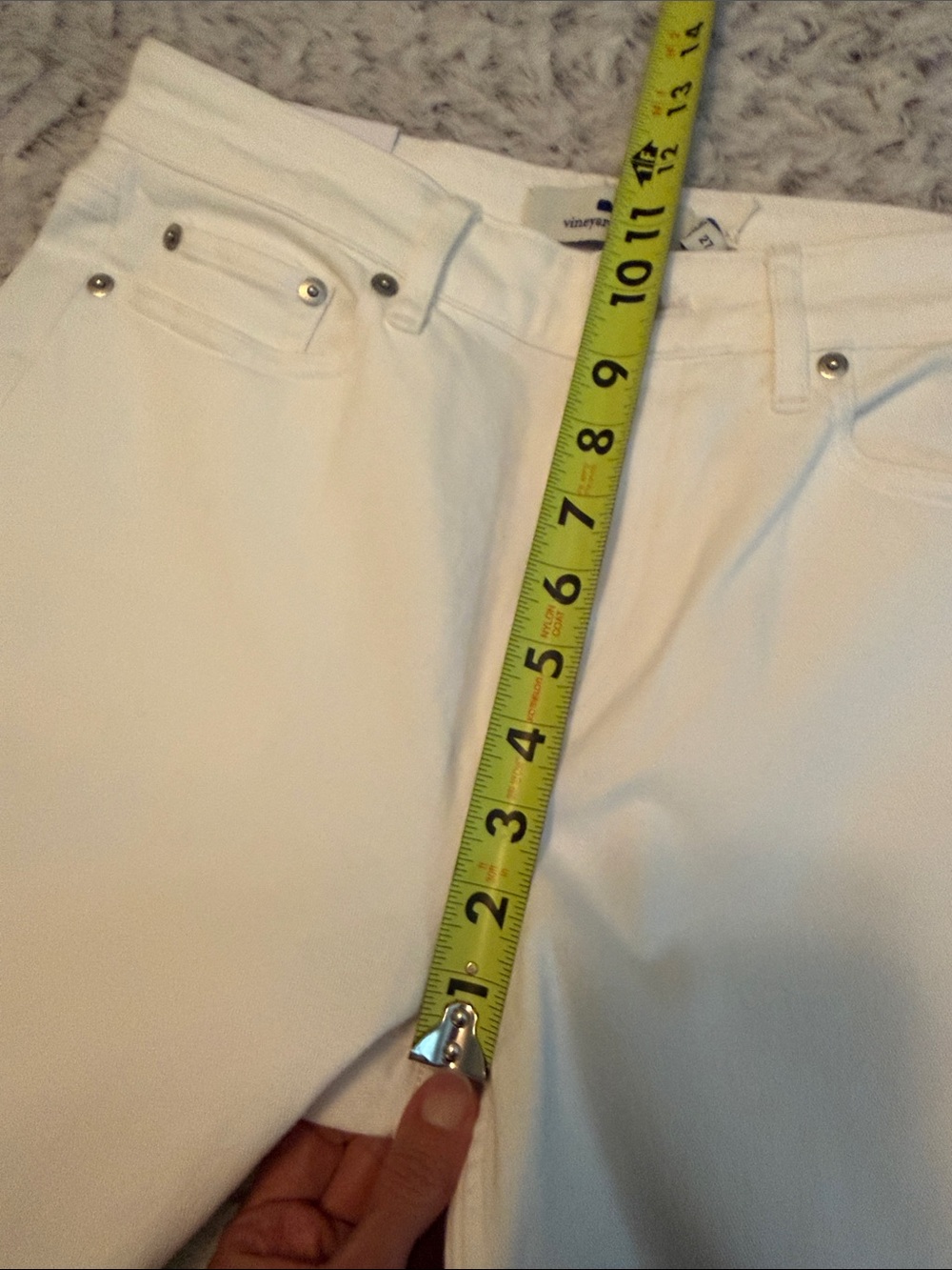 Women’s White Straight-Leg Jeans Vineyard Vines Audrey 27 NWT - Picture 4 of 11